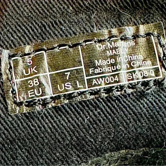 Dr. Martens Maelly Red Canvas/Leather High Top Shoes - Picture 7 of 8